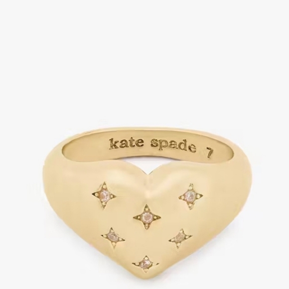 🔹️Kate Spade 🔹️ My Precious Heart Signet [$99 ] Ring Size 7 - Picture 1 of 4
